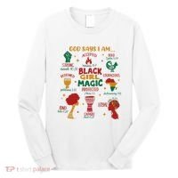 God Says I Am Black Christian Woman Long Sleeve Shirt thumb 0