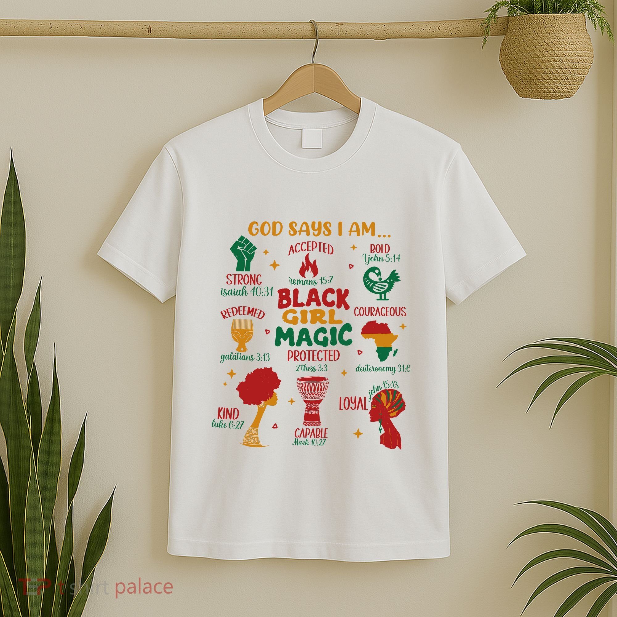 God Says I Am Black Christian Woman T-Shirt