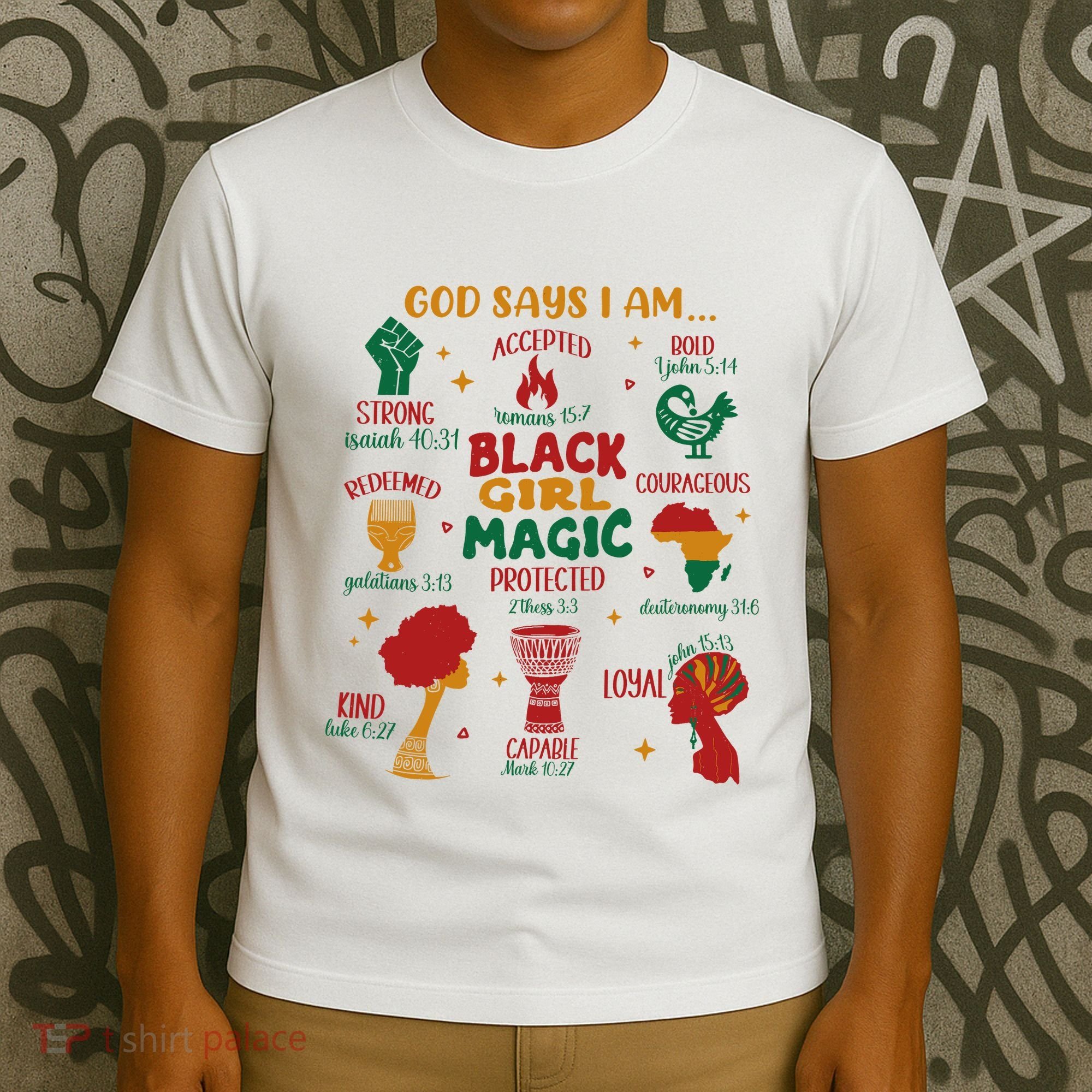 God Says I Am Black Christian Woman T-Shirt