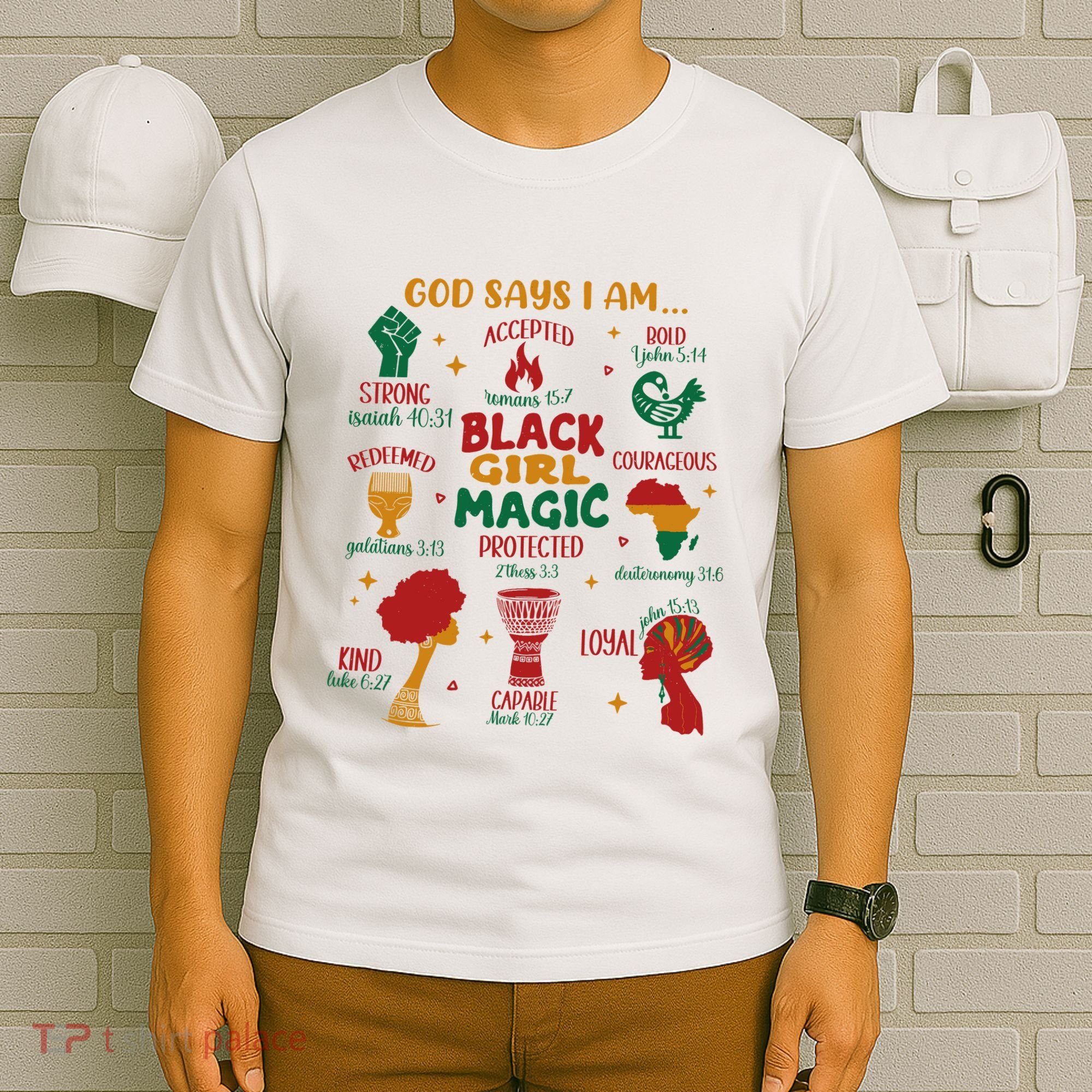 God Says I Am Black Christian Woman T-Shirt