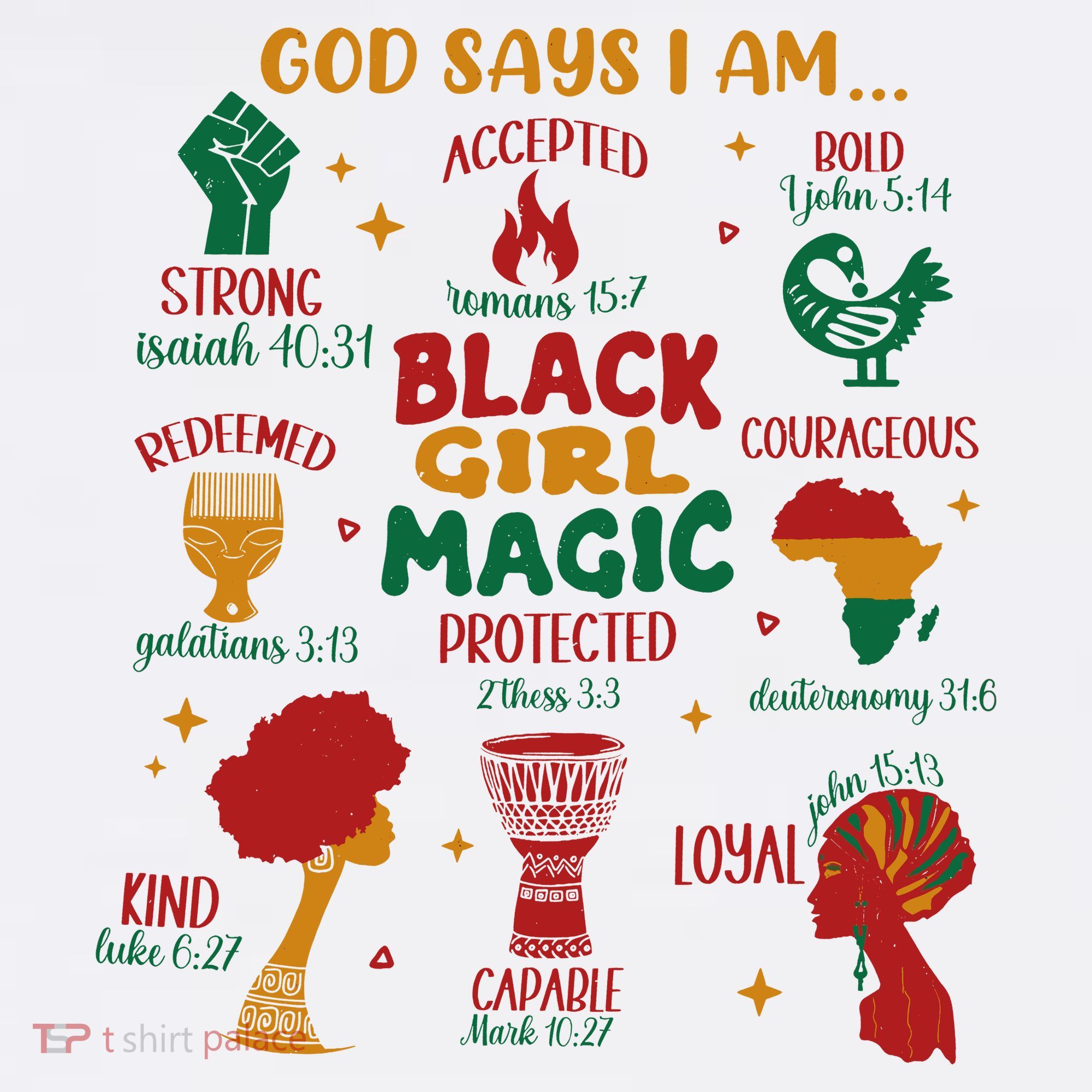 God Says I Am Black Christian Woman Women's Tank Top