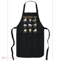 God Says I Am Cat Cute Cats Lover Bible Verse Christian Apron thumb 0
