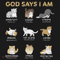 God Says I Am Cat Cute Cats Lover Bible Verse Christian Sweatshirt thumb 3