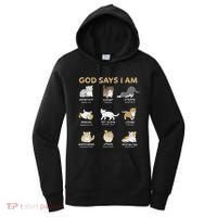 God Says I Am Cat Cute Cats Lover Bible Verse Christian Women's Hoodie thumb 0
