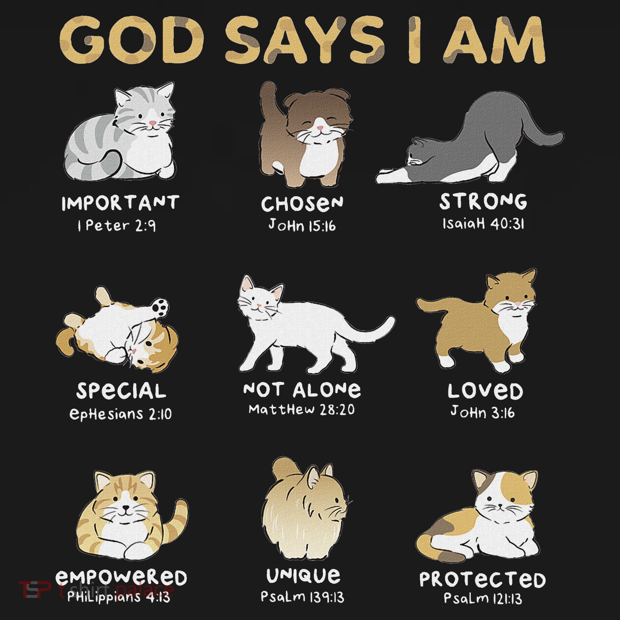 God Says I Am Cat Cute Cats Lover Bible Verse Christian Women's Hoodie