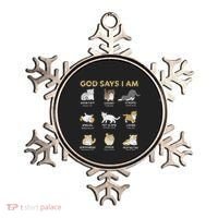 God Says I Am Cat Cute Cats Lover Bible Verse Christian Ornament thumb 0