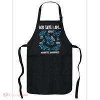 God Says I Am Diabetes Awareness Butterfly Christian Apron thumb 0