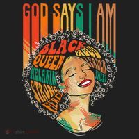 God Says I Am Afro African American Black  History Beanie thumb 2