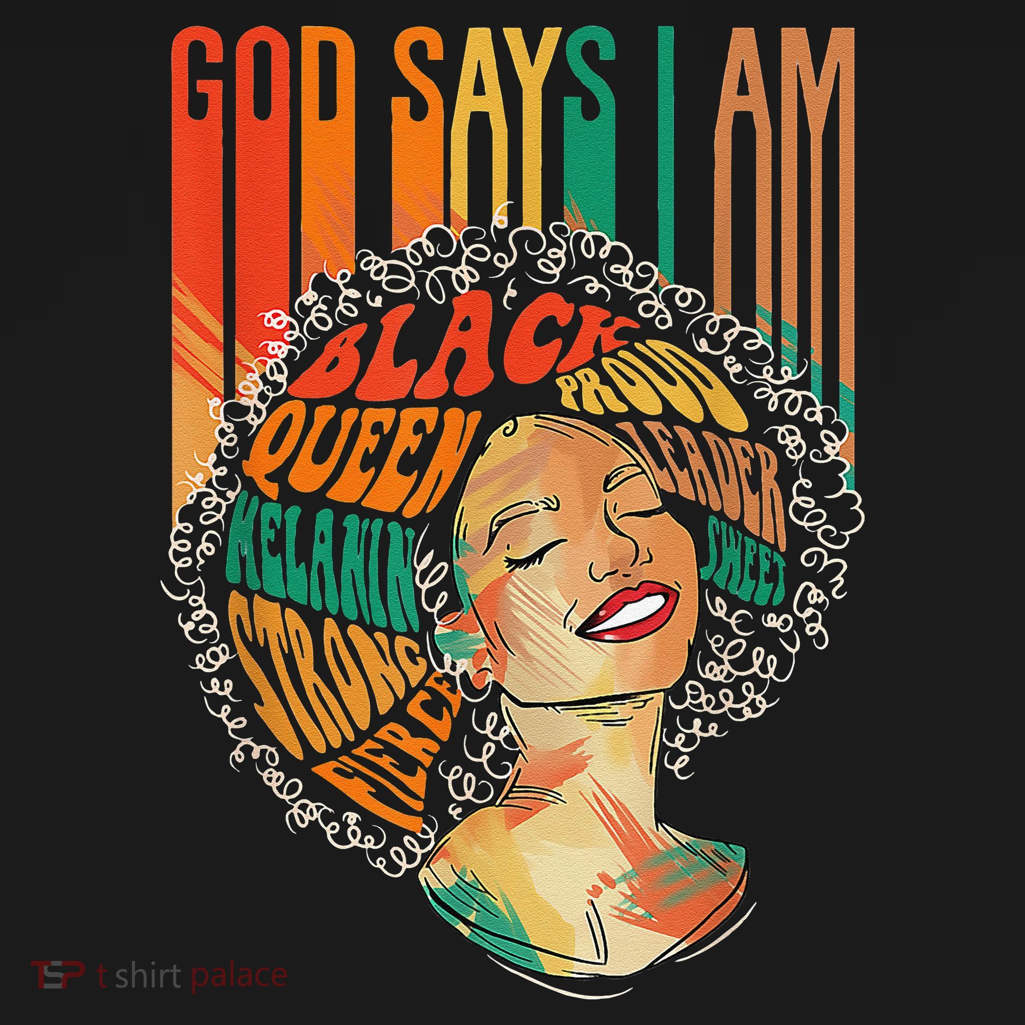 God Says I Am Afro African American Black  History Baby Bodysuit