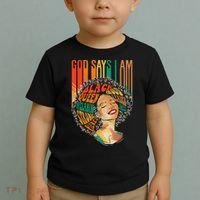 God Says I Am Afro African American Black  History Toddler T-Shirt thumb 2