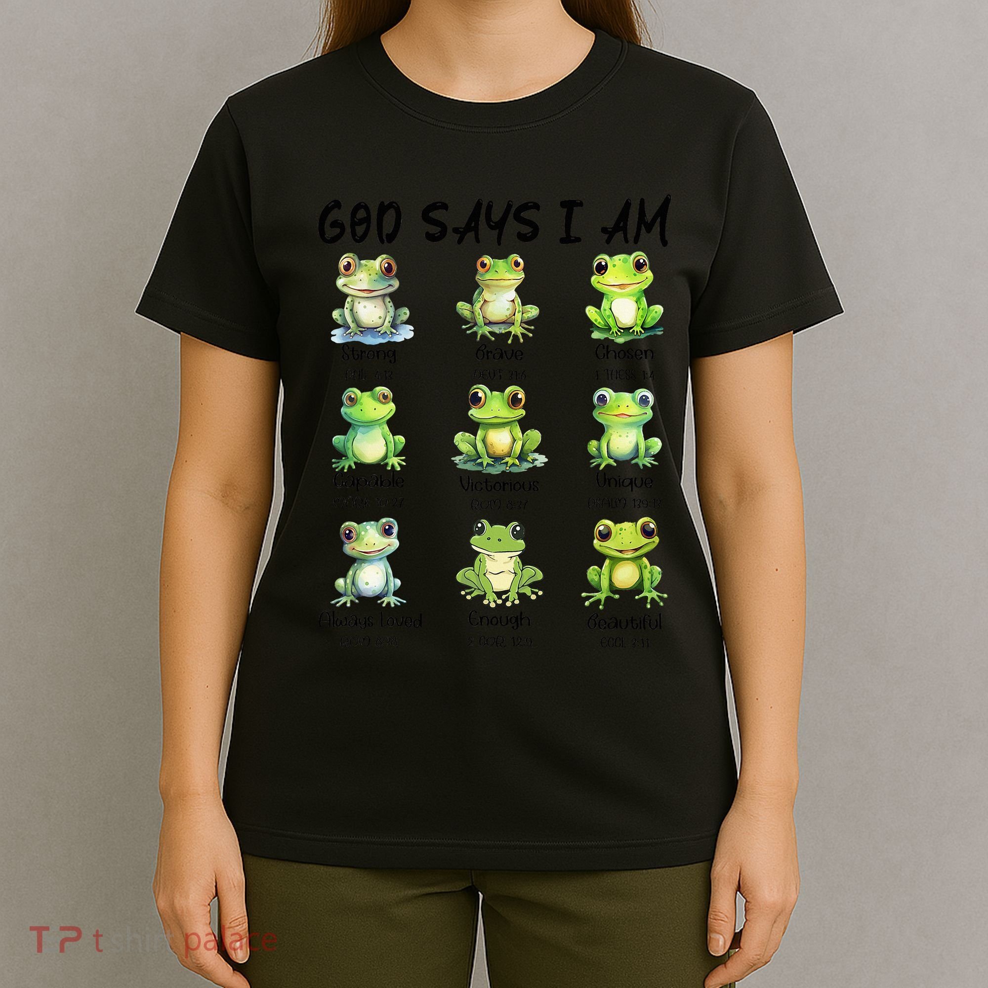 God Says I Am Christian Frog Love Funny Religious Jesus T-Shirt