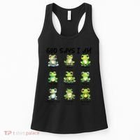 God Says I Am Christian Frog Love Funny Religious Jesus Women's Tank Top thumb 0