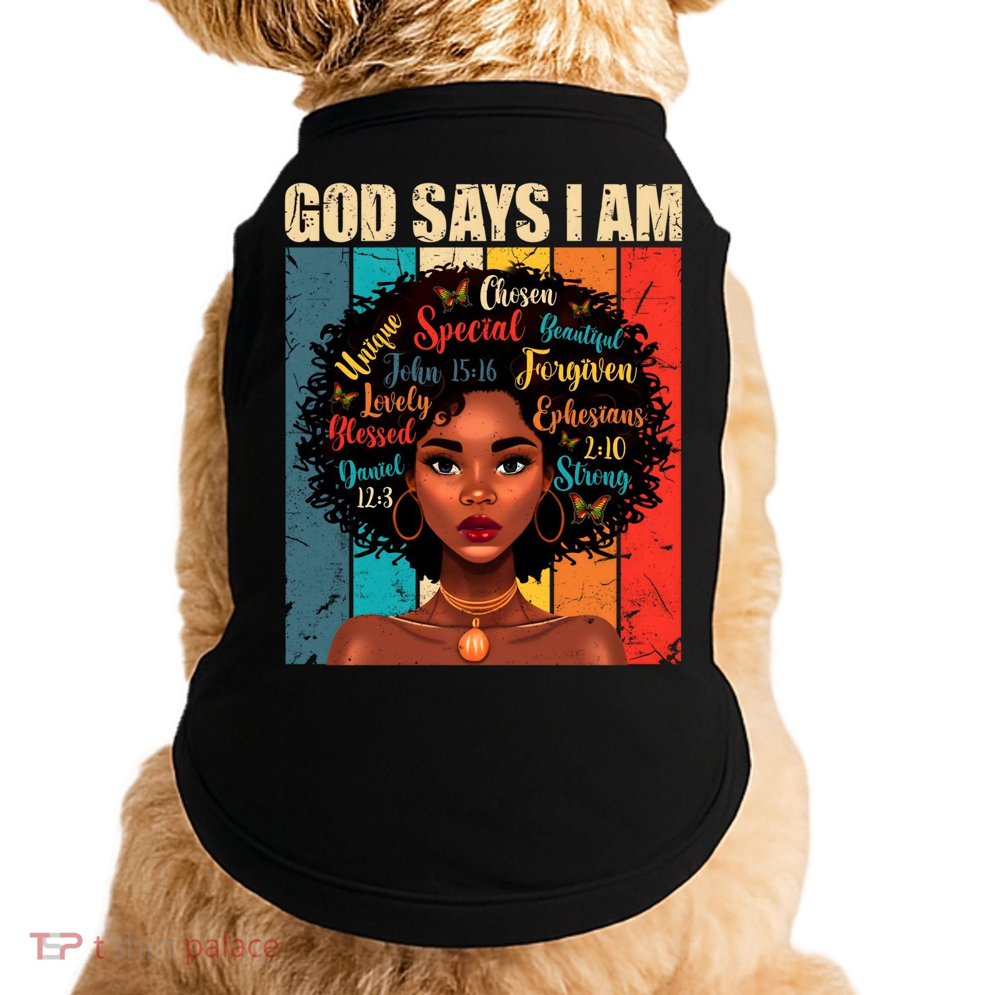 God Says I Am Black History Month Juneteenth African America Cute Gift Doggie Tank