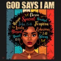 God Says I Am Black History Month Juneteenth African America Cute Gift USA-Made Doggie Bandana thumb 2