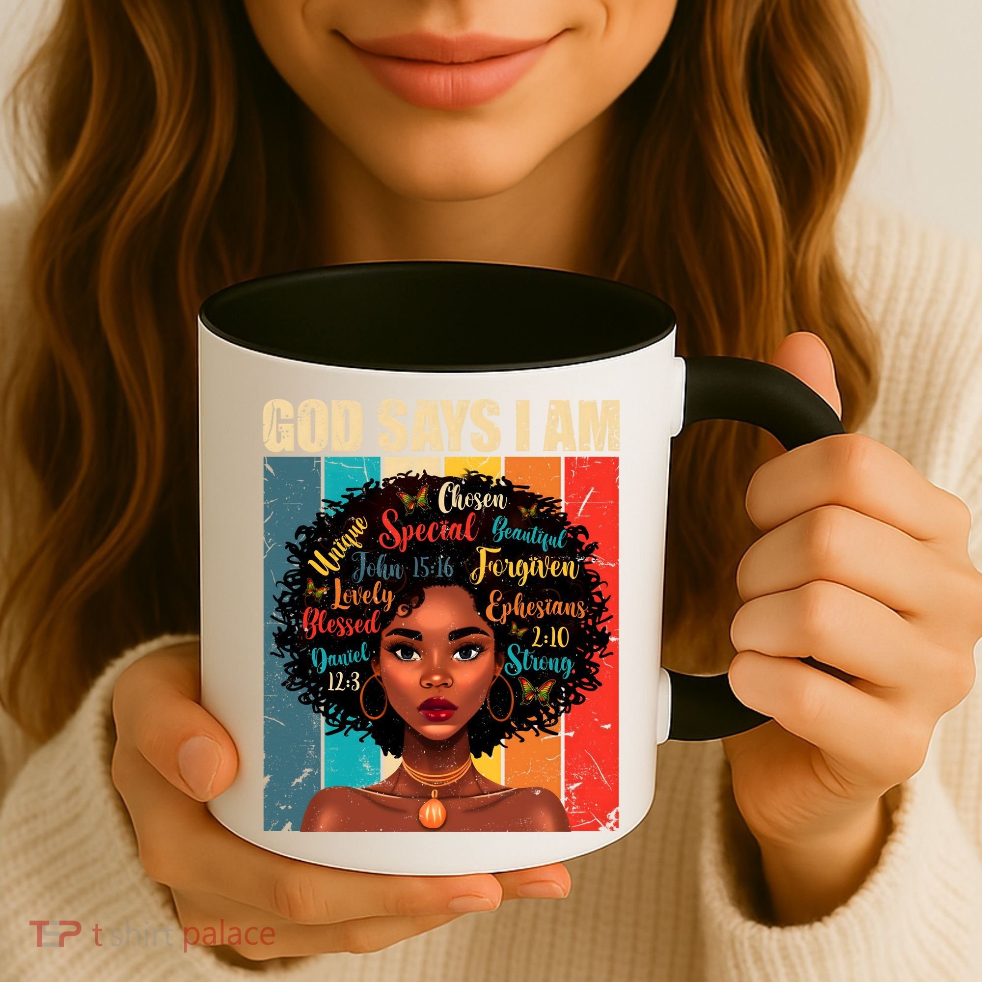 God Says I Am Black History Month Juneteenth African America Cute Gift Coffee Mug