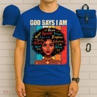 God Says I Am Black History Month Juneteenth African America Cute Gift T-Shirt thumb 6