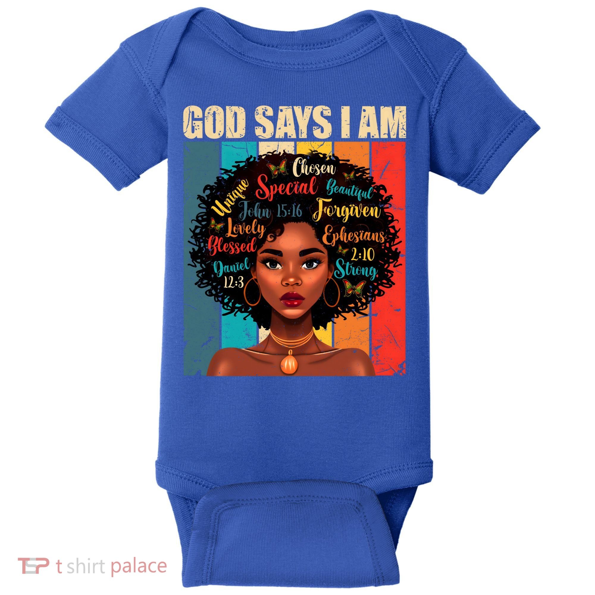 God Says I Am Black History Month Juneteenth African America Cute Gift Baby Bodysuit