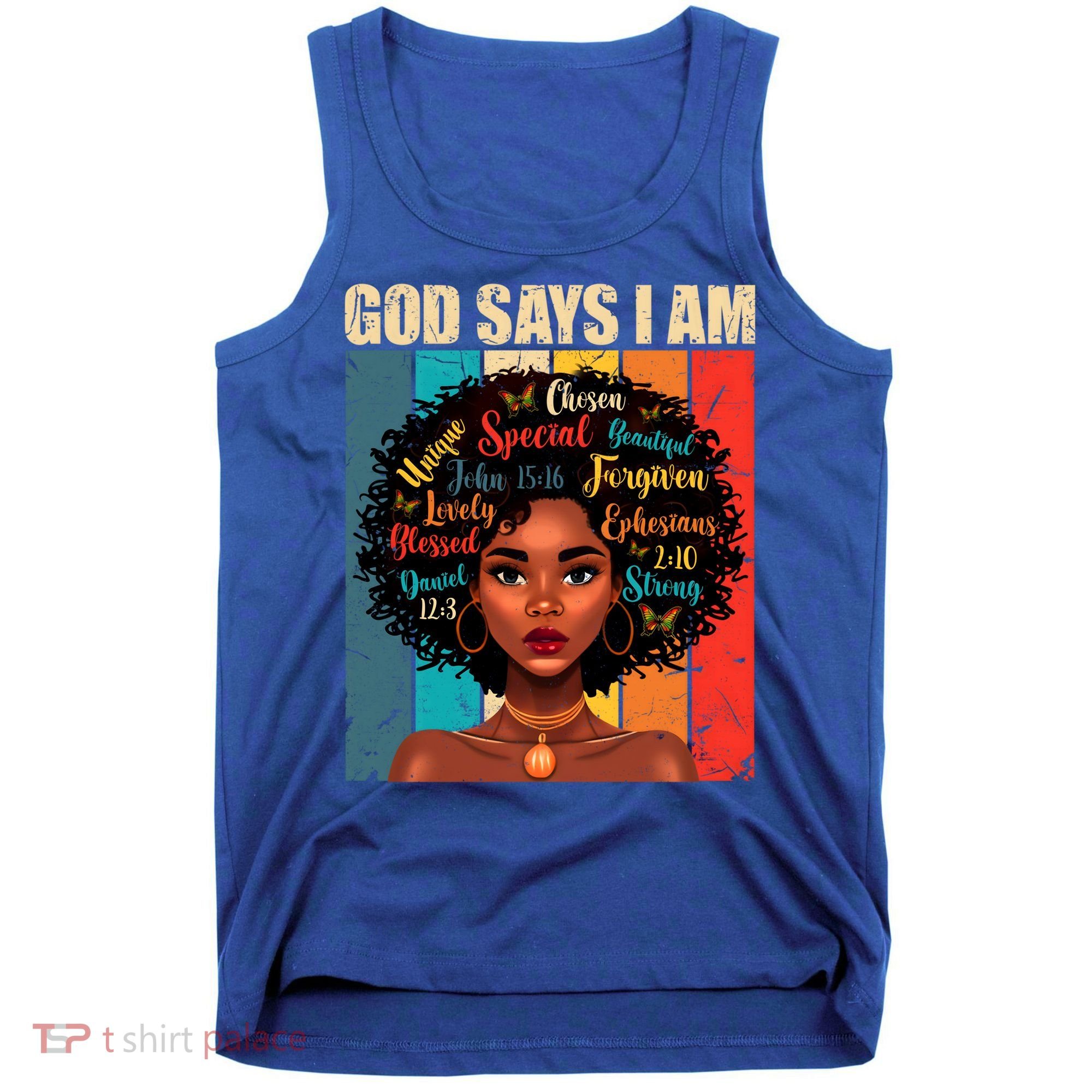 God Says I Am Black History Month Juneteenth African America Cute Gift Tank Top