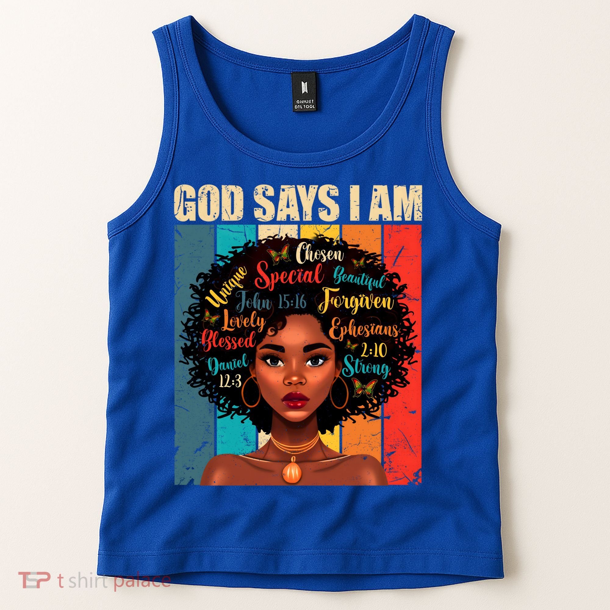 God Says I Am Black History Month Juneteenth African America Cute Gift Tank Top