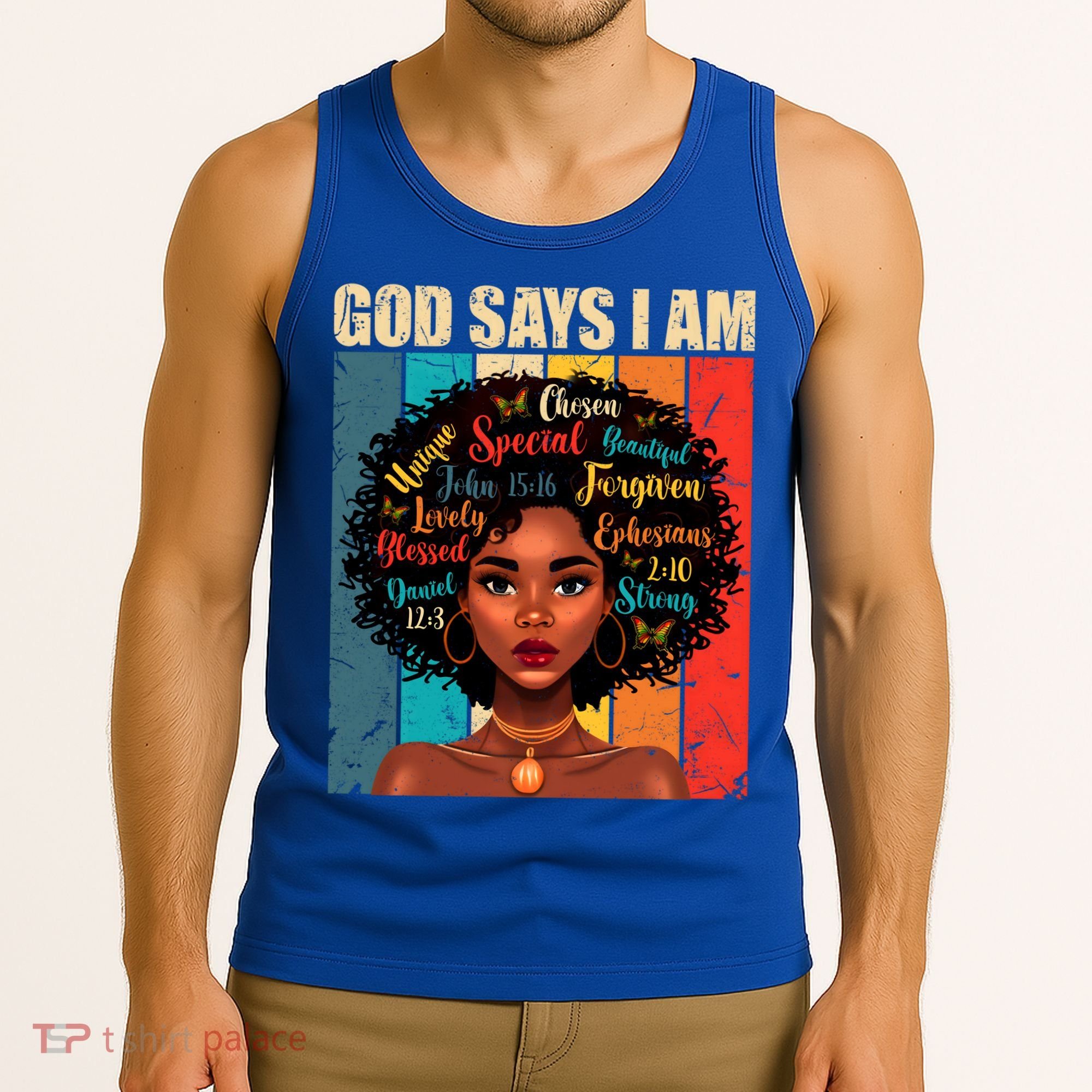 God Says I Am Black History Month Juneteenth African America Cute Gift Tank Top