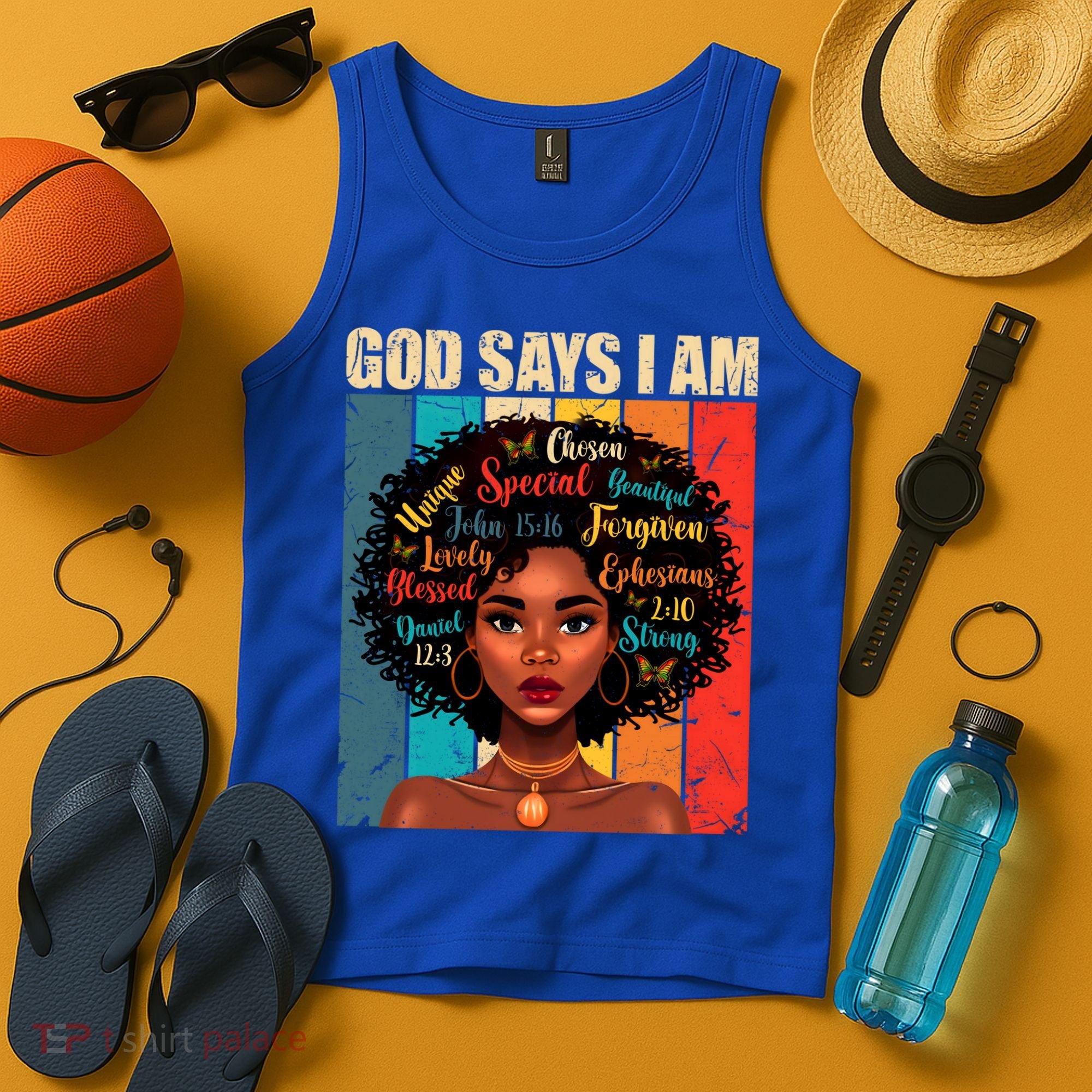 God Says I Am Black History Month Juneteenth African America Cute Gift Tank Top