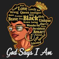 God Says I Am Black History Proud Black Afro Juneteenth Cool Gift Beanie thumb 2