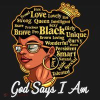God Says I Am Black History Proud Black Afro Juneteenth Cool Gift Women's Hoodie thumb 2