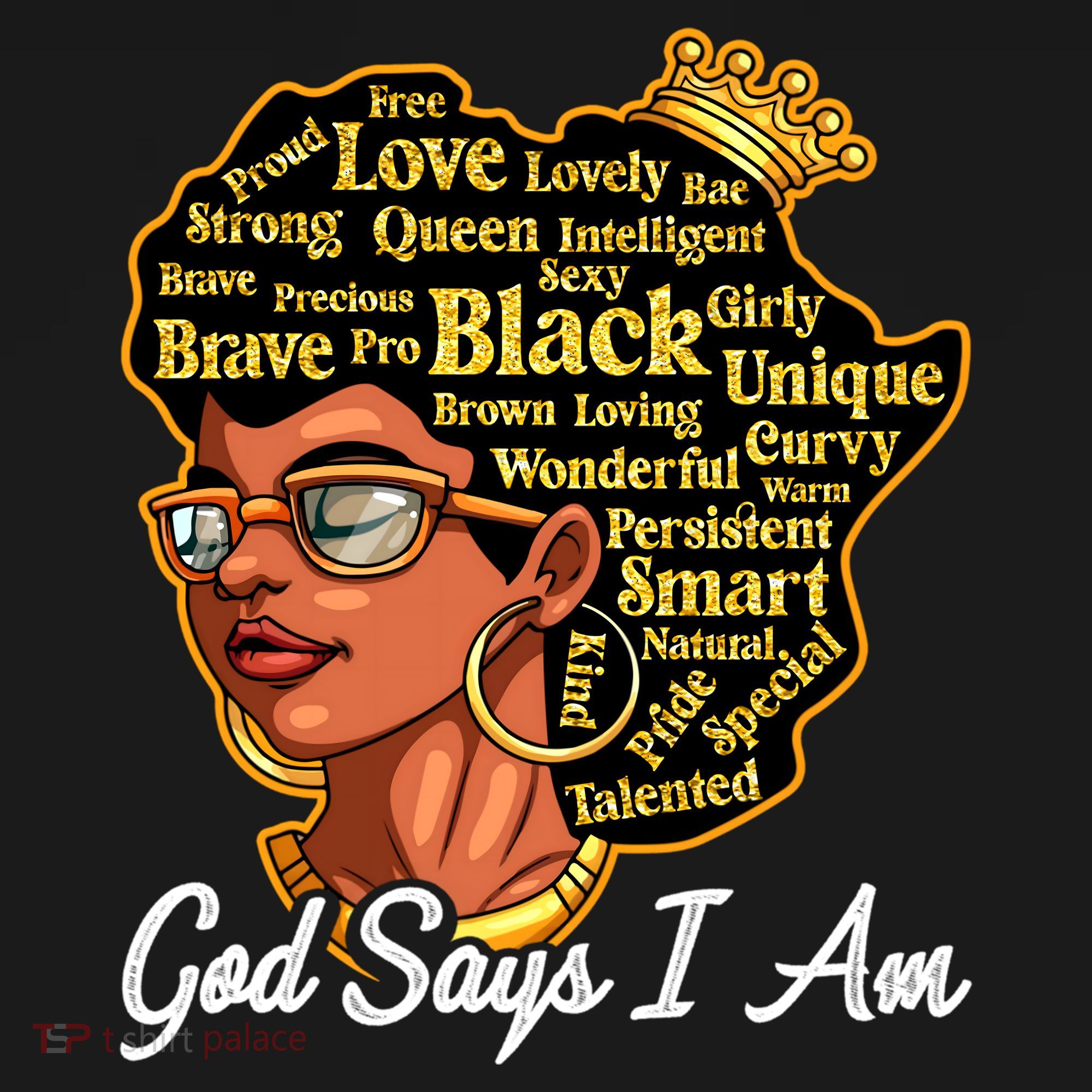 God Says I Am Black History Proud Black Afro Juneteenth Cool Gift Women's Hoodie