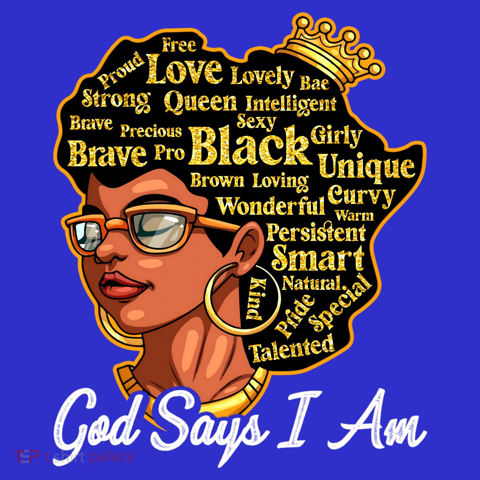 God Says I Am Black History Proud Black Afro Juneteenth Cool Gift T-Shirt