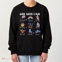 God Says I Am Funny July 4th Bible Verse Christian Women's Sweatshirt thumb 0