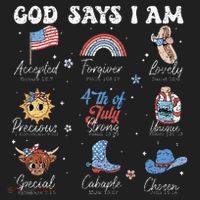 God Says I Am Funny July 4th Bible Verse Christian Women's Sweatshirt thumb 2