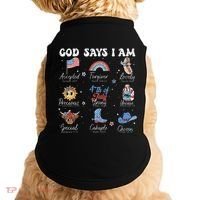 God Says I Am Funny July 4th Bible Verse Christian Doggie Tank thumb 0