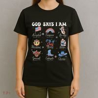 God Says I Am Funny July 4th Bible Verse Christian T-Shirt thumb 4