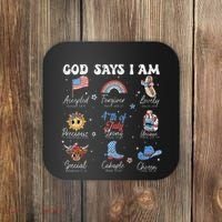 God Says I Am Funny July 4th Bible Verse Christian Coaster thumb 0