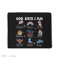 God Says I Am Funny July 4th Bible Verse Christian Mousepad thumb 0