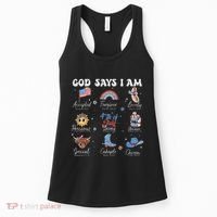 God Says I Am Funny July 4th Bible Verse Christian Women's Tank Top thumb 0