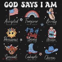 God Says I Am Funny July 4th Bible Verse Christian Baby Bodysuit thumb 2