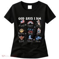 God Says I Am Funny July 4th Bible Verse Christian Women's T-Shirt thumb 0