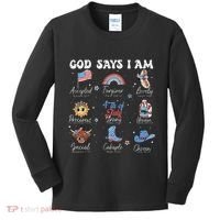 God Says I Am Funny July 4th Bible Verse Christian Kids Long Sleeve Shirt thumb 0