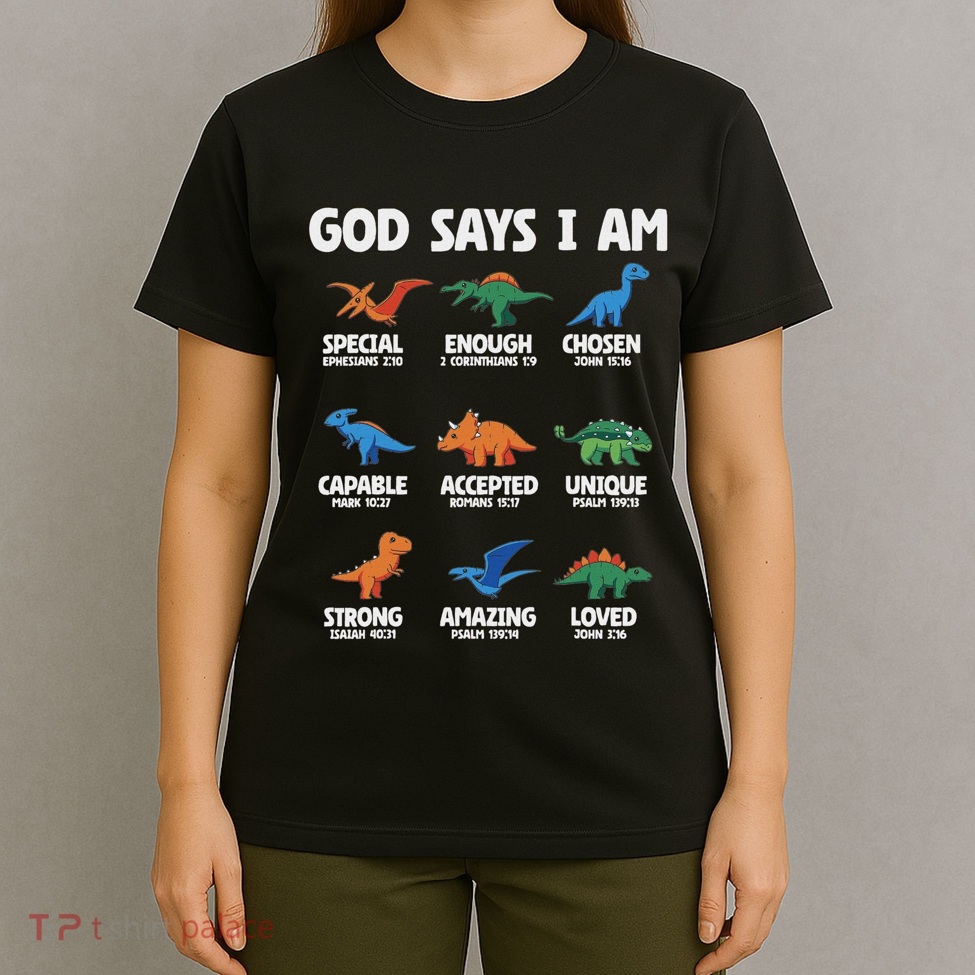 God Says I Am Dinosaur Lover Christian T-Shirt