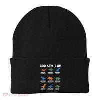 God Says I Am Dinosaur Lover Christian Beanie thumb 0