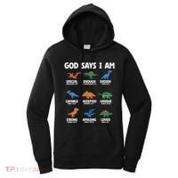 God Says I Am Dinosaur Lover Christian Women's Hoodie thumb 0