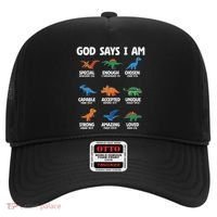 God Says I Am Dinosaur Lover Christian Hat thumb 0