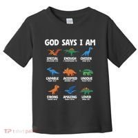 God Says I Am Dinosaur Lover Christian Toddler T-Shirt thumb 0