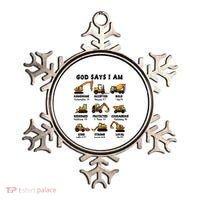 God Says I Am... Construction Trucks Bible Verses Ornament thumb 0