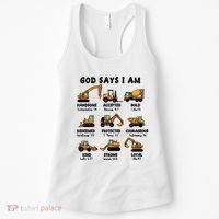 God Says I Am... Construction Trucks Bible Verses Women's Tank Top thumb 0