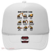 God Says I Am... Construction Trucks Bible Verses Hat thumb 0