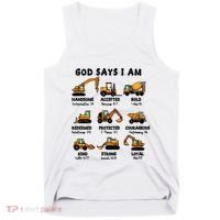 God Says I Am... Construction Trucks Bible Verses Tank Top thumb 0