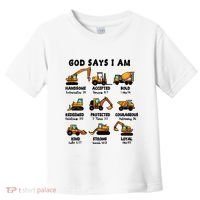God Says I Am... Construction Trucks Bible Verses Toddler T-Shirt thumb 0
