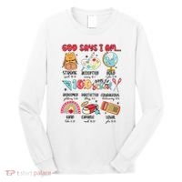 God Says I Am 100 Days Of School Long Sleeve Shirt thumb 0